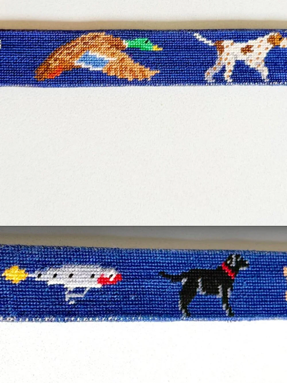 Smathers & Branson Southern Sportsman Belt Needlepoint Brown Leather 36